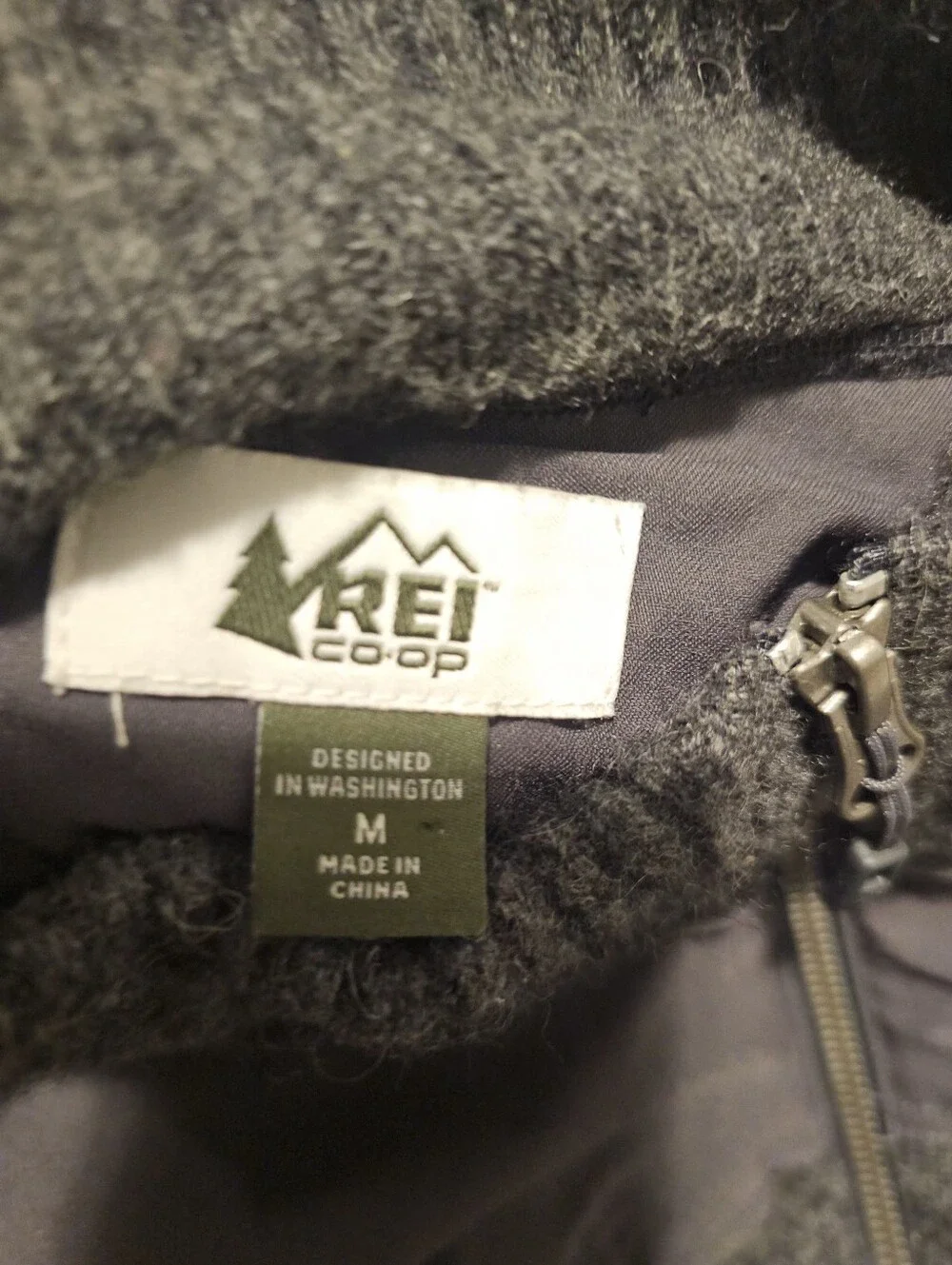 Rei Wool Quarter Zip Sweater sz Medium